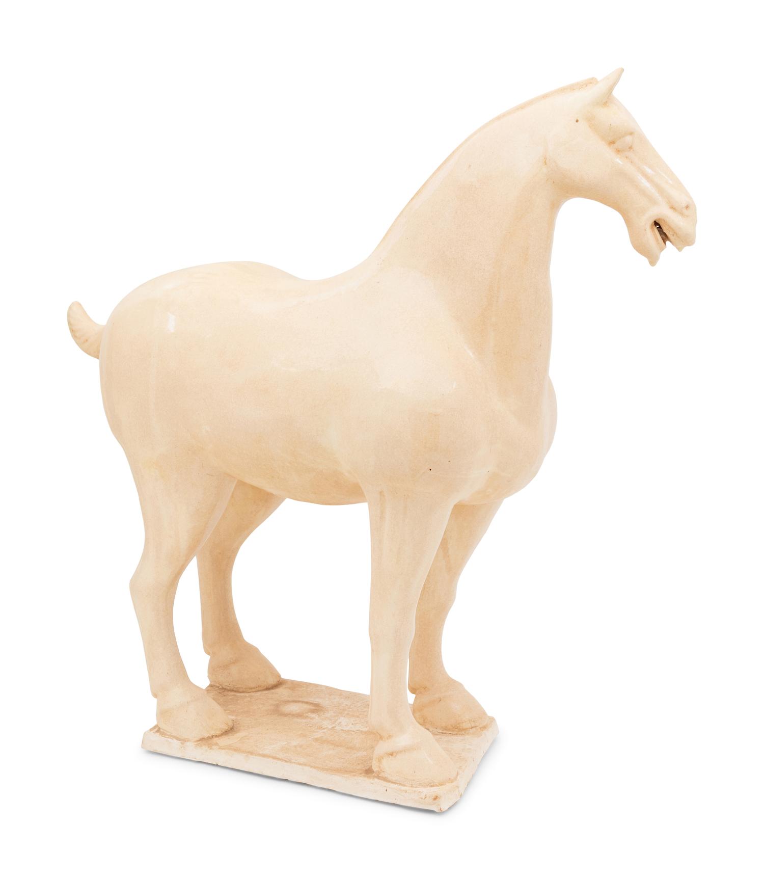 A Contemporary Glazed Pottery Model of a Horse