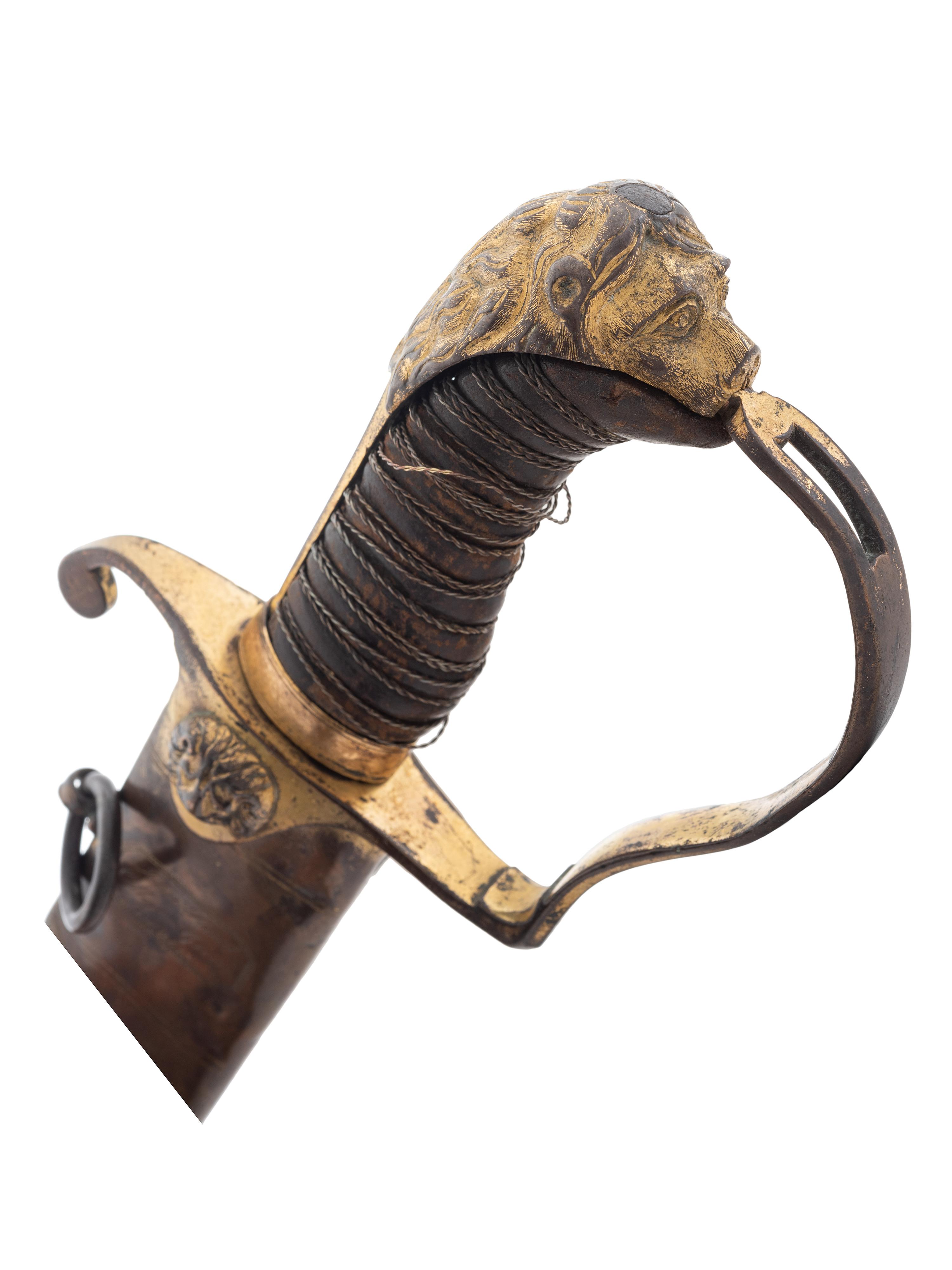 [WAR OF 1812]. 1803 pattern British Light Infantry or Grenadier officer's sword made by noted Irish cutler John Reed, College Green, Dublin.