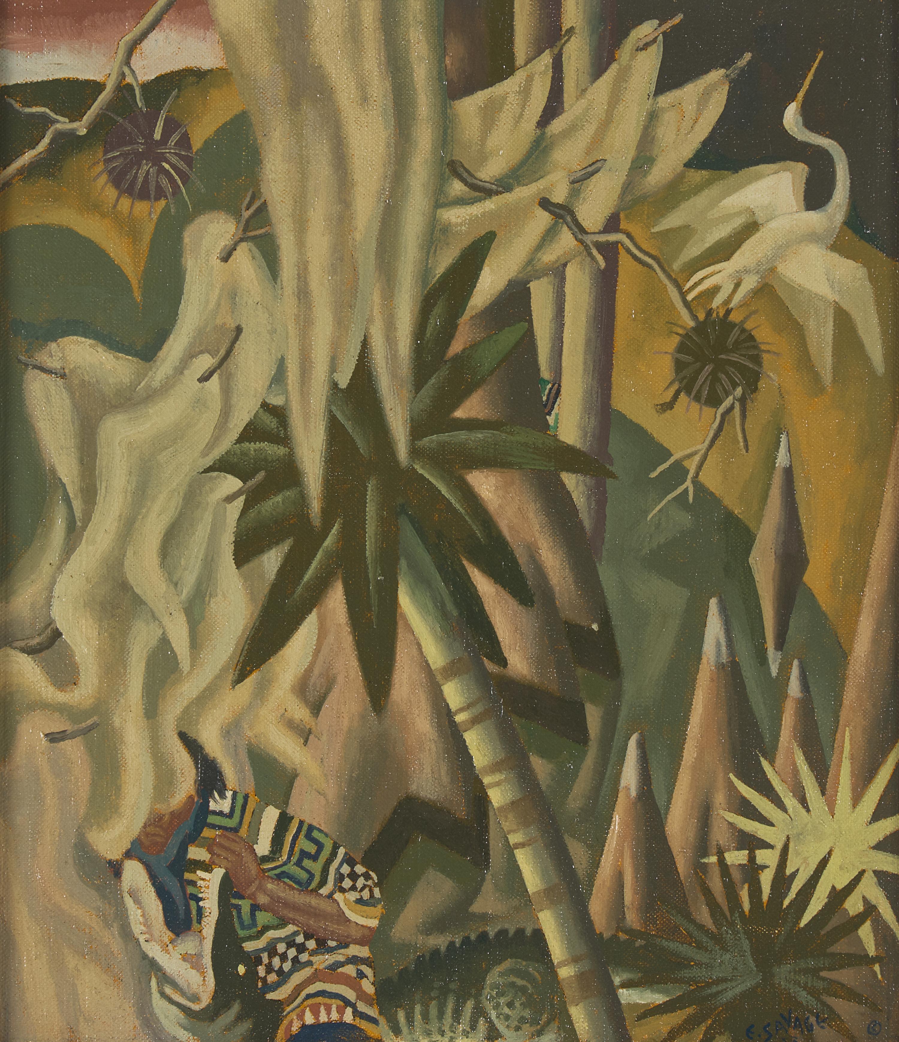 Eugene Savage (American, 1883-1978) — The Everglades, Moss and Orchids , 1953