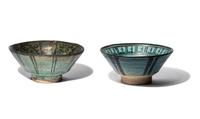 Two Seljuk Turquoise-Glazed Bowls
