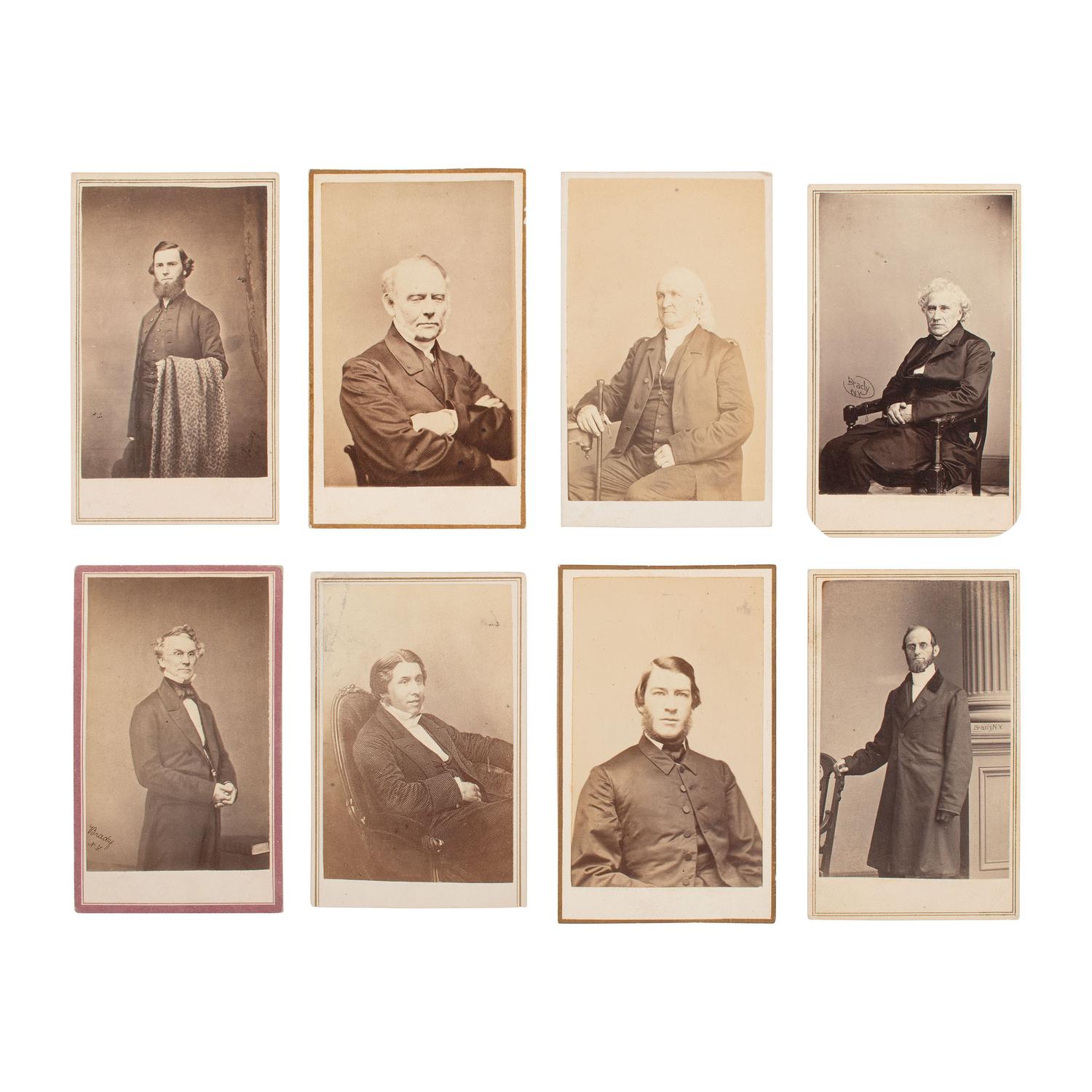 [Early Photography]. A group of 128 Items, including photographs of abolitionists, clergy, and academics.