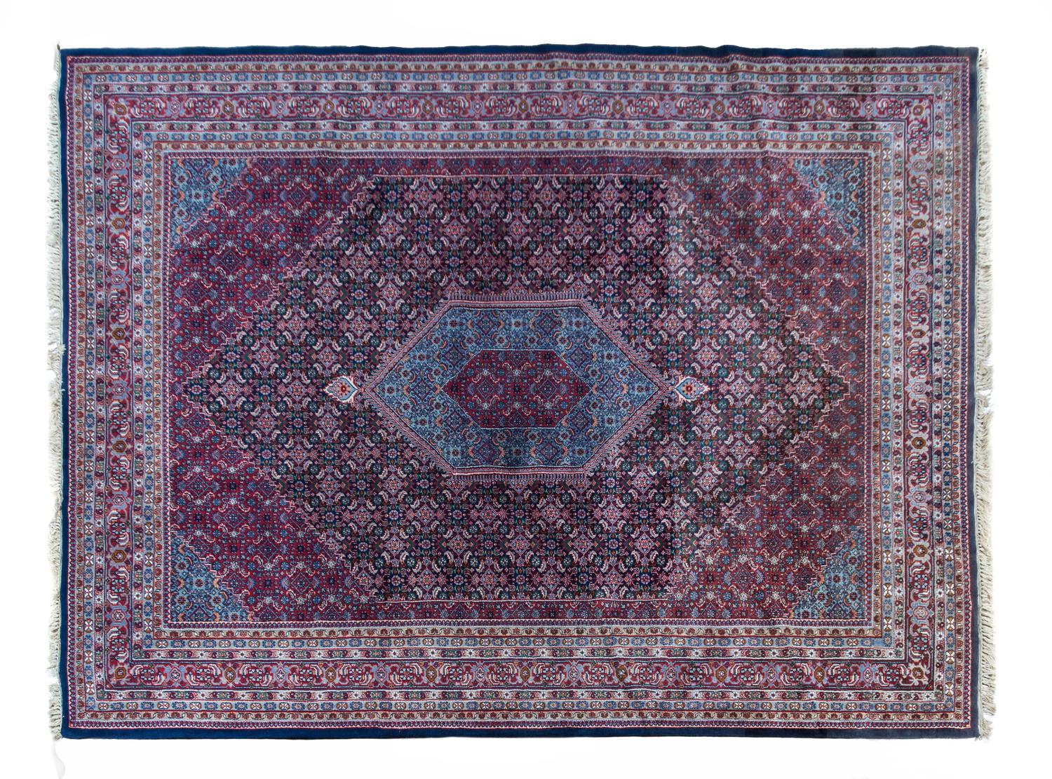 An Indo-Bidjar Wool Rug 13 feet 2 inches x 10 feet.