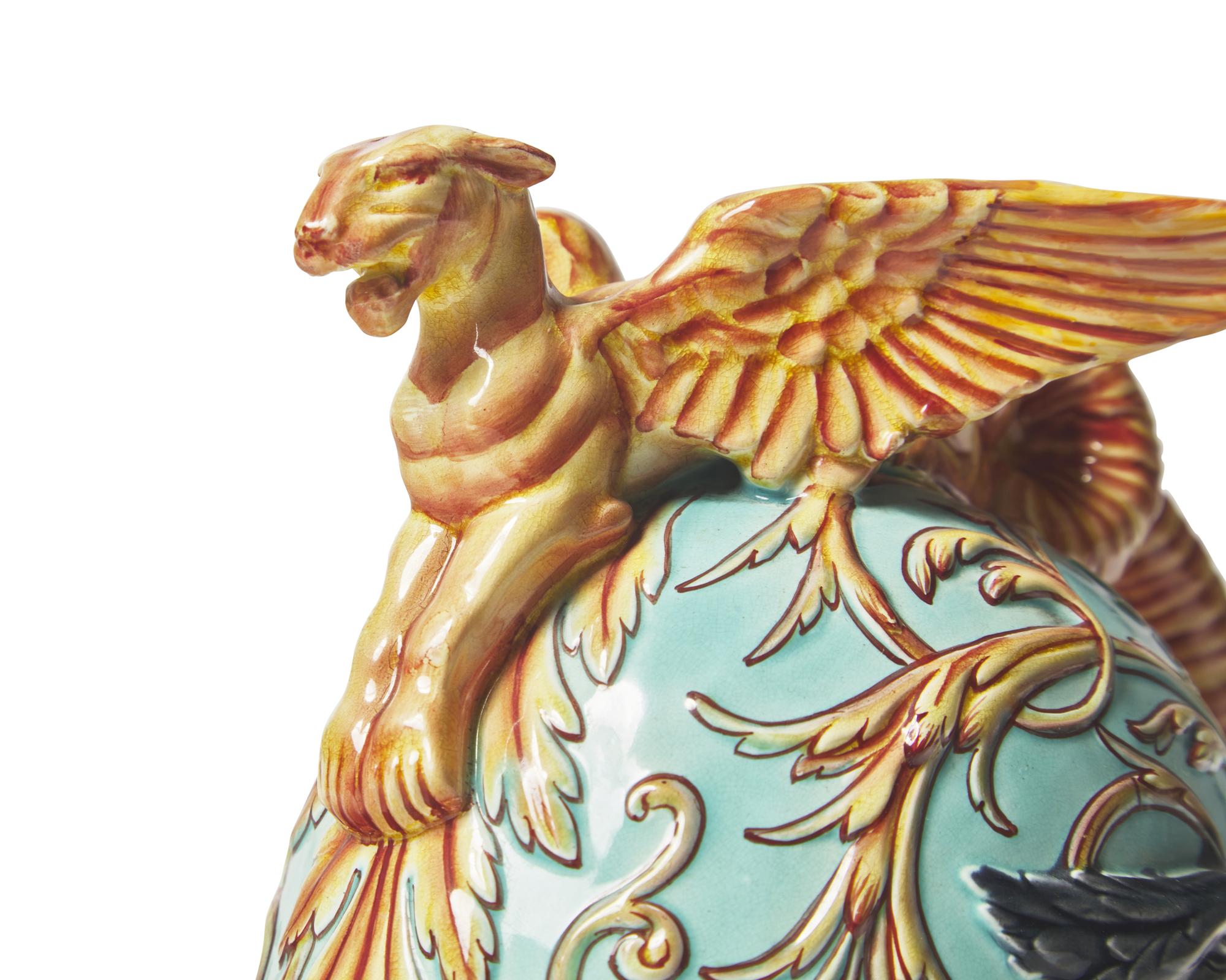 A Wedgwood Majolica Helmet Pitcher