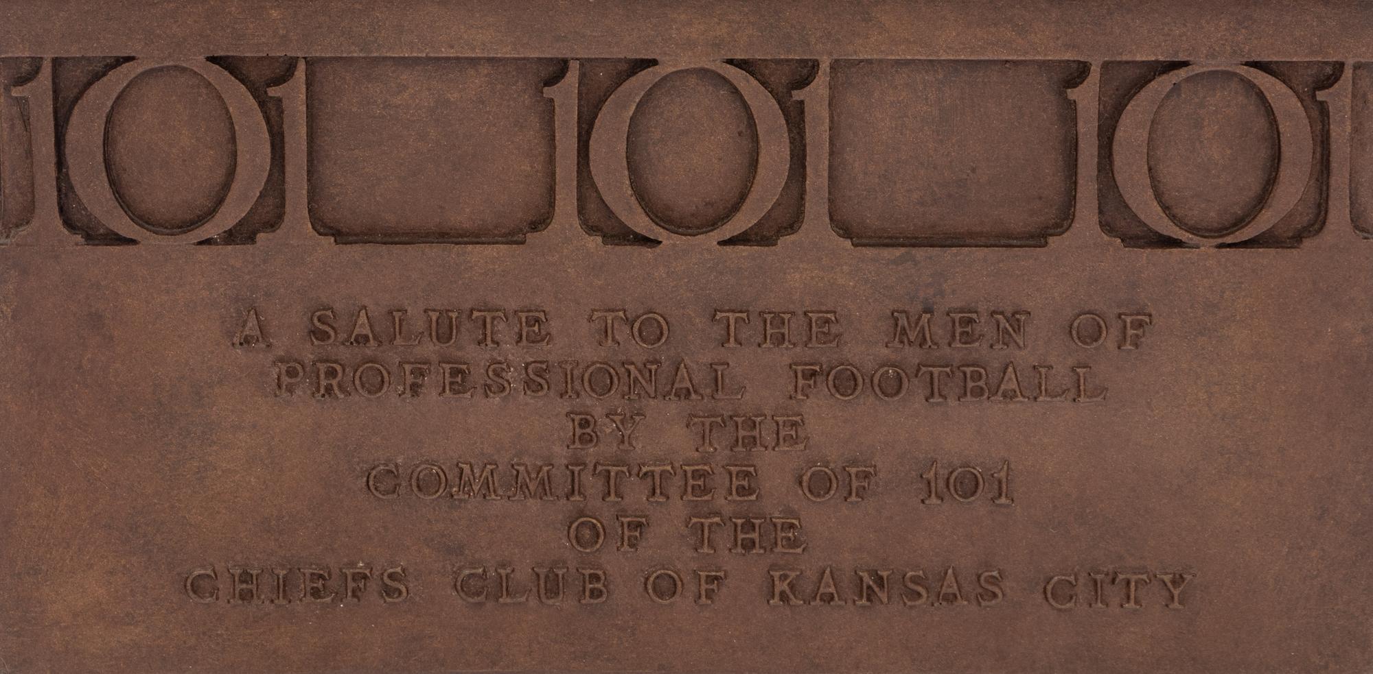 A 1985 Kansas City Committee of 101 Coach of the Year Trophy Awarded to Mike Ditka Formerly Displayed at Mike Ditka's Restaurant