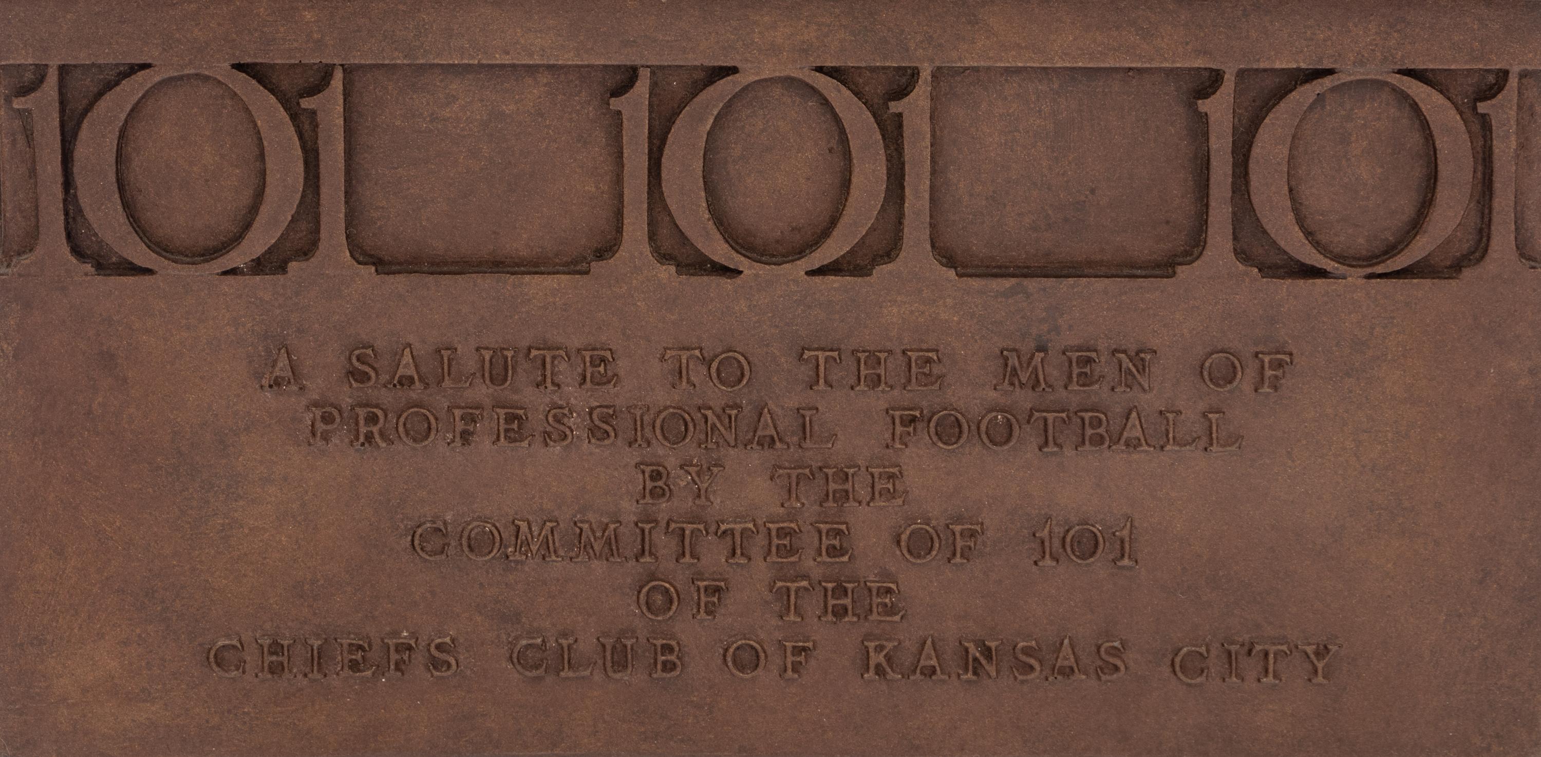 A 1985 Kansas City Committee of 101 Coach of the Year Trophy Awarded to Mike Ditka Formerly Displayed at Mike Ditka's Restaurant