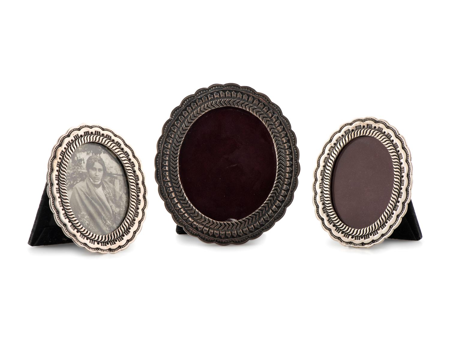 Taos Stamped Silver Picture Frames