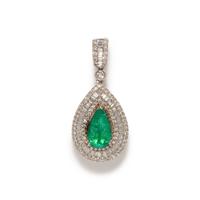 EMERALD AND DIAMOND PENDANT