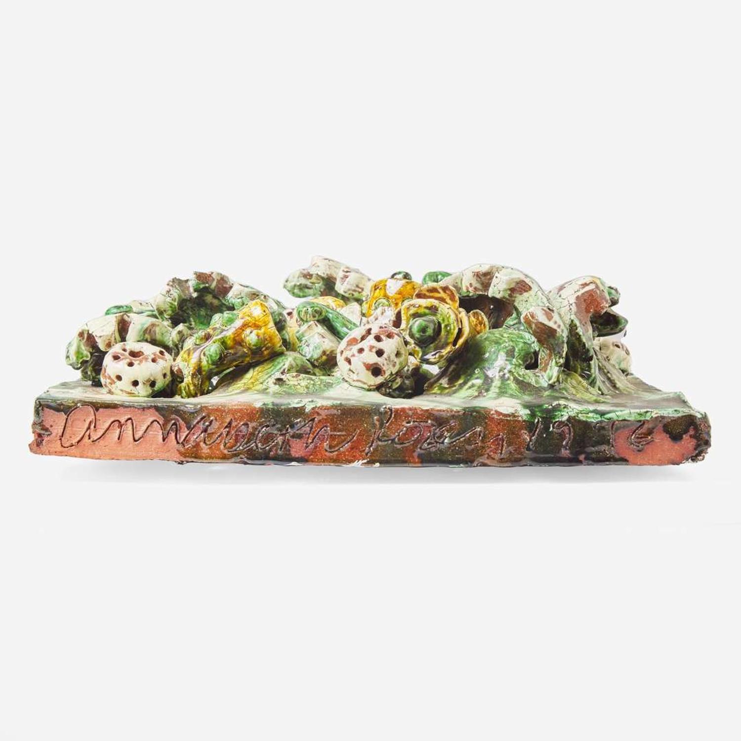 Annabeth Rosen (American, b. 1957) Hand-built Ceramic Plaque, USA, 1996