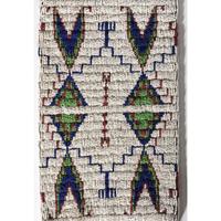Sioux Beaded Hide Tobacco Bag