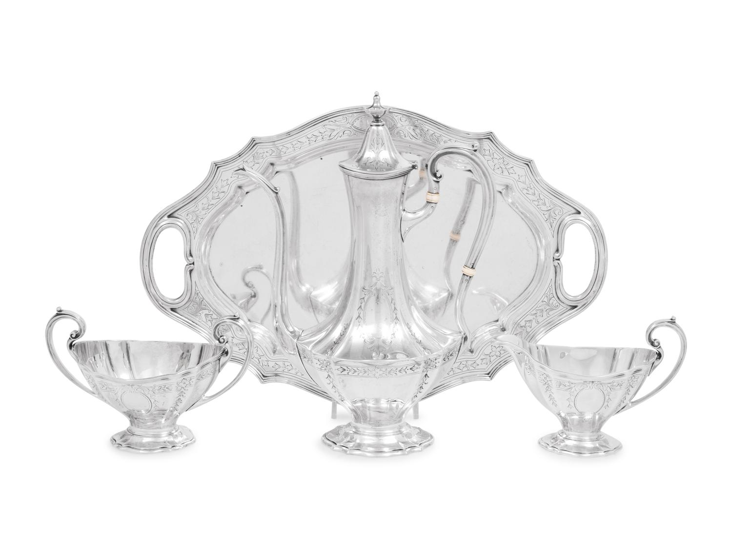 An American Silver Four-Piece Coffee Service