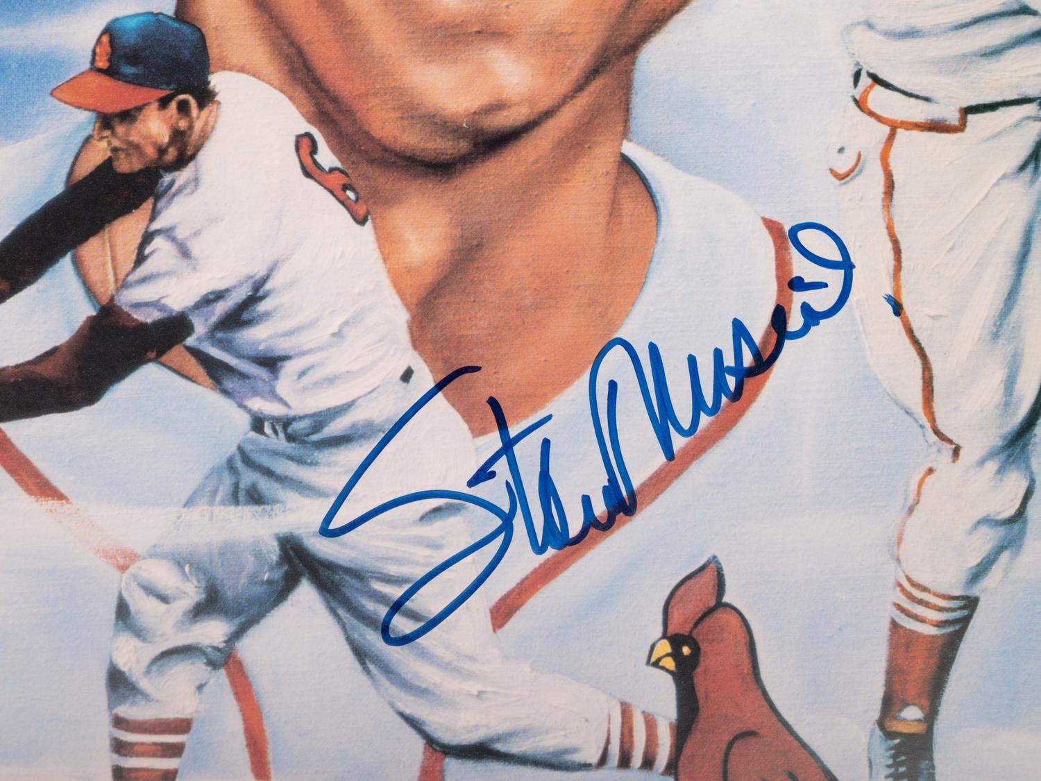 A Group of Five Stan Musial Signed Autograph Items (Beckett Authentication Services BAS Certified),
