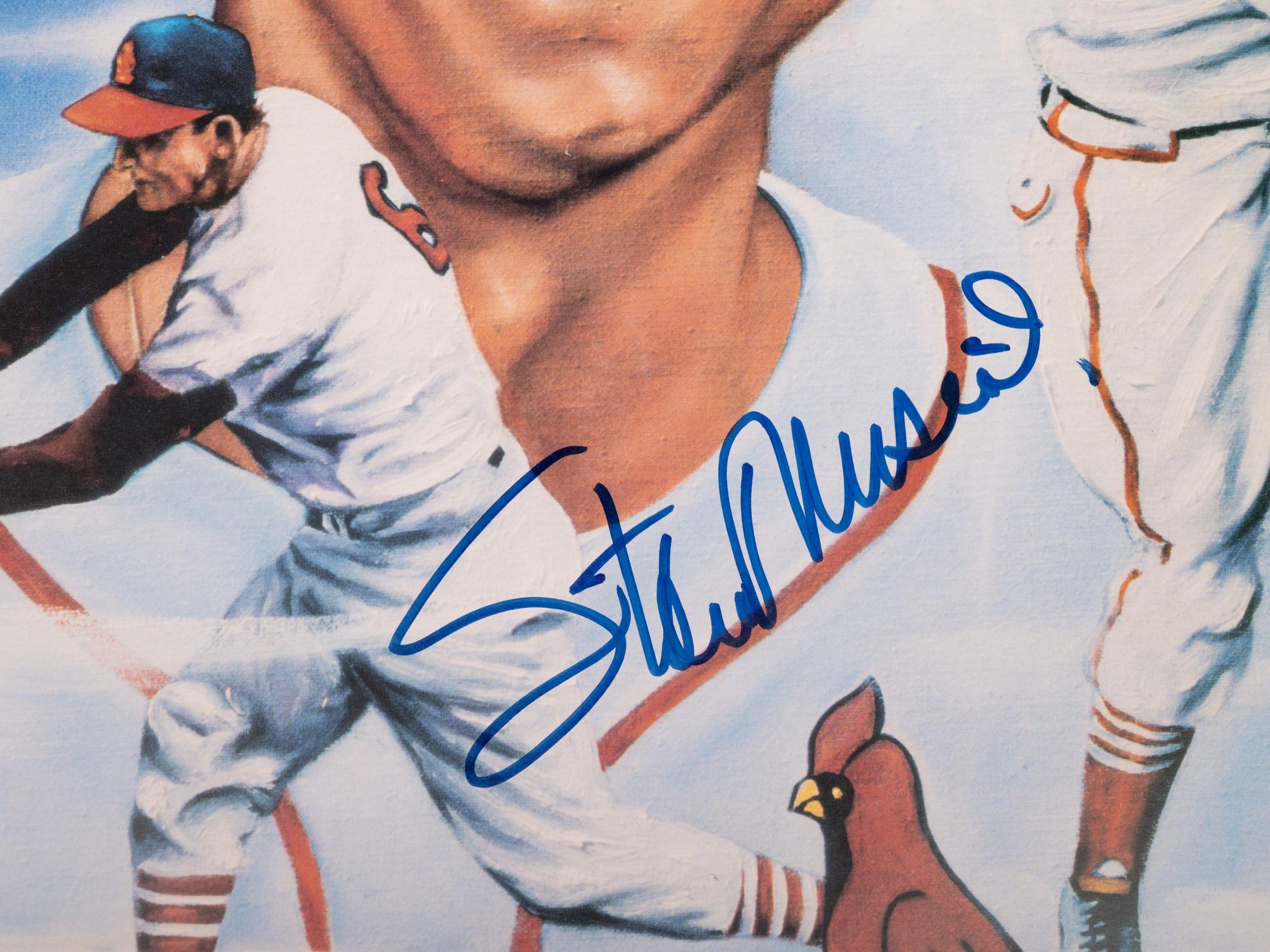 A Group of Five Stan Musial Signed Autograph Items (Beckett Authentication Services BAS Certified),