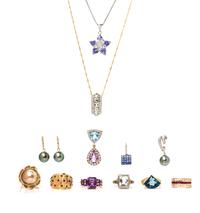 A Collection of 14 Karat Gold Jewelry, 32.00 dwts.
