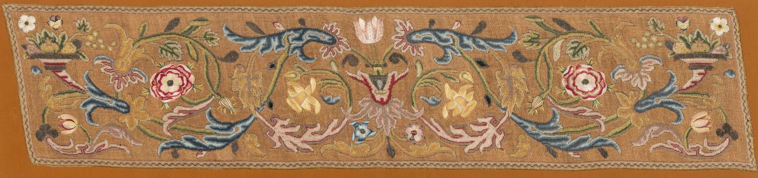 A Pair of Italian Silk Petit Point and Embroidery Panels