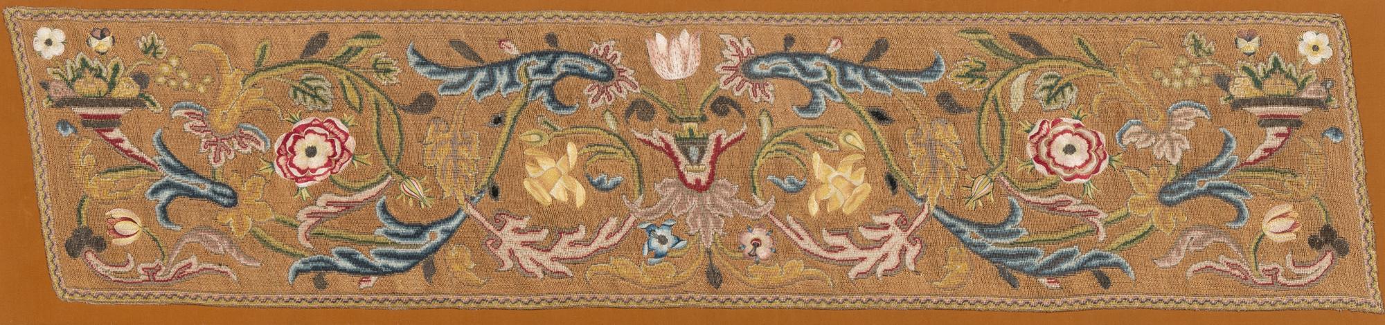 A Pair of Italian Silk Petit Point and Embroidery Panels