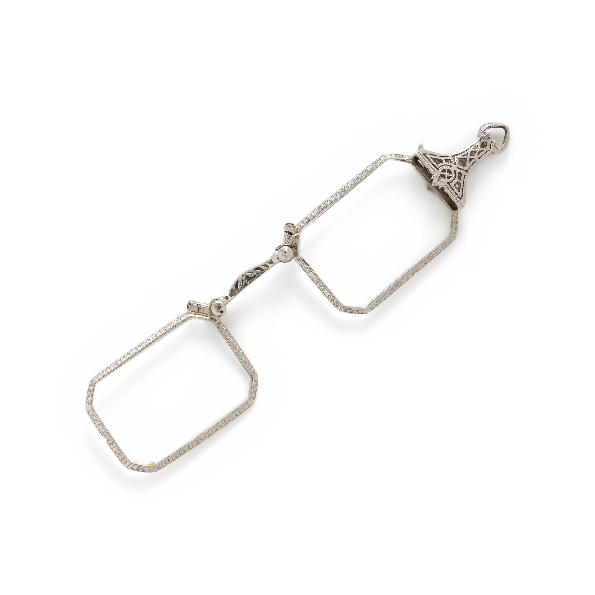 PLATINUM AND DIAMOND LORGNETTE