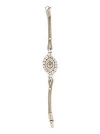 LADY ELGIN, WHITE GOLD AND DIAMOND WATCH