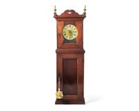 A Federal Brass Dial Cherrywood Shelf Clock