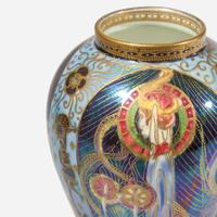 A Wedgwood Black Fairyland Lustre "Candlemas" Vase UK, 1928-9