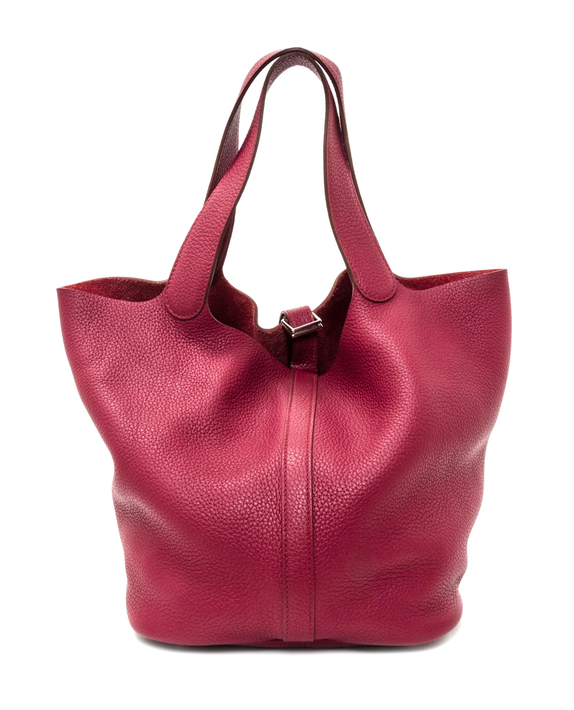 An Hermes Rubis Taurillon Clemence Picotin Lock GM Handbag, 10.5" x 10.5" x 8.5".