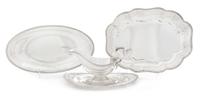 A Group of Four American Silver Holloware Articles, Various Makers, 20th Century, comprising a sauce boat, two bread dishes and a veget