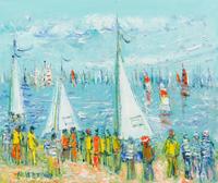 Yolande Ardissone, (French, b. 1927), Regates a carnac
