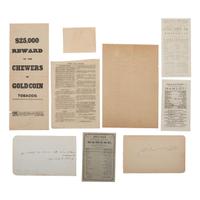 [Lincoln, Abraham] Group of 29 Items Related to the Booth family incl. Junius, Edwin, and John W. Booth.