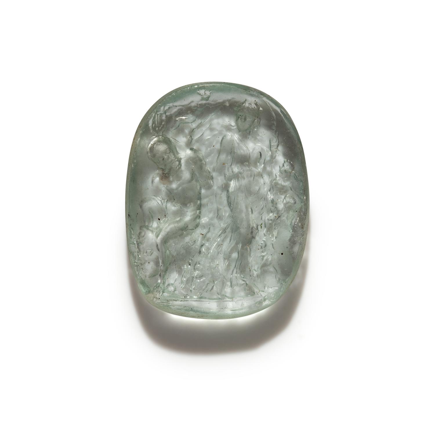 A Neoclassical Glass-Cast Intaglio Depicting an Allegory of Love