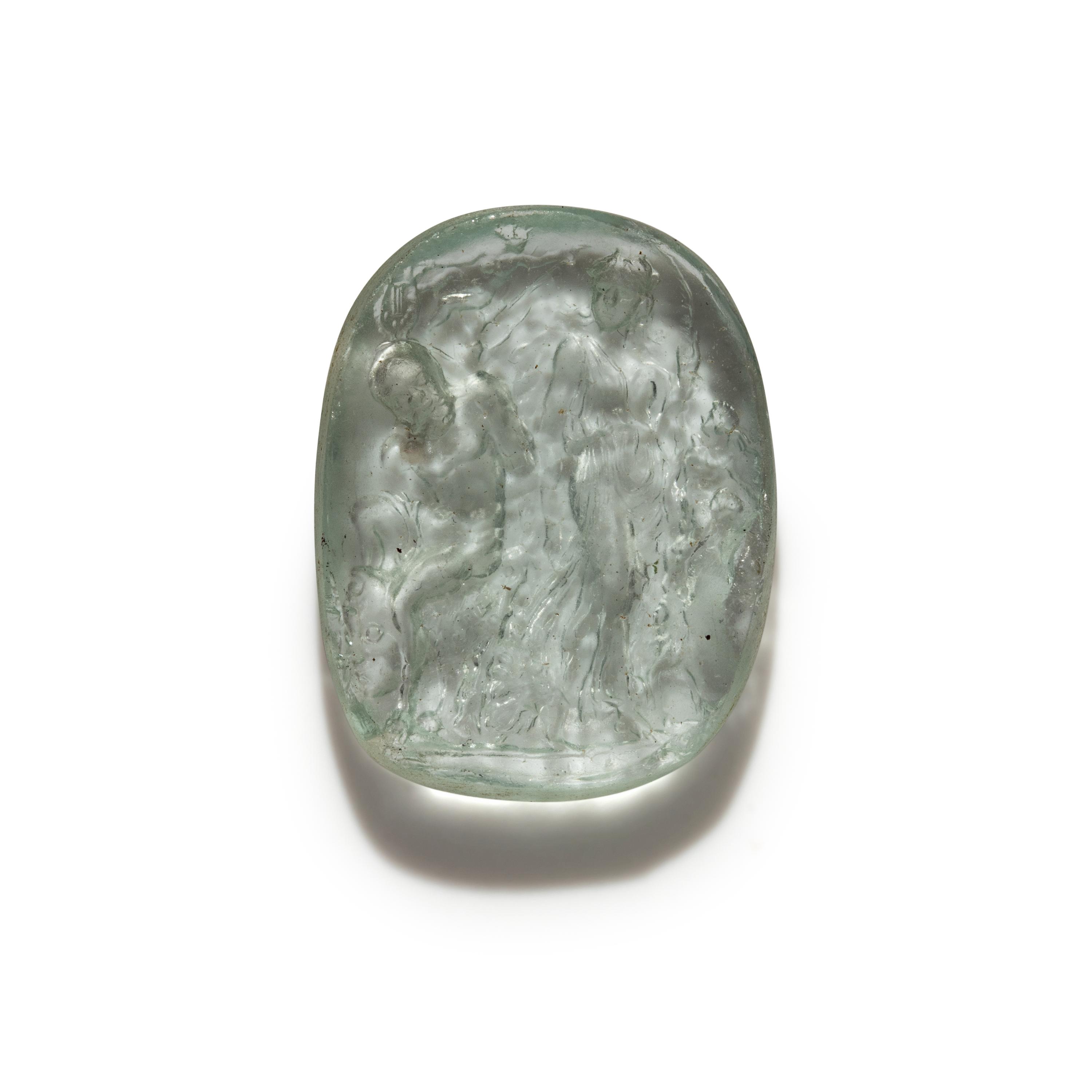 A Neoclassical Glass-Cast Intaglio Depicting an Allegory of Love