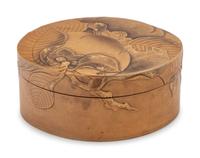 A Gilt Lacquer Fruit-Form Covered Box