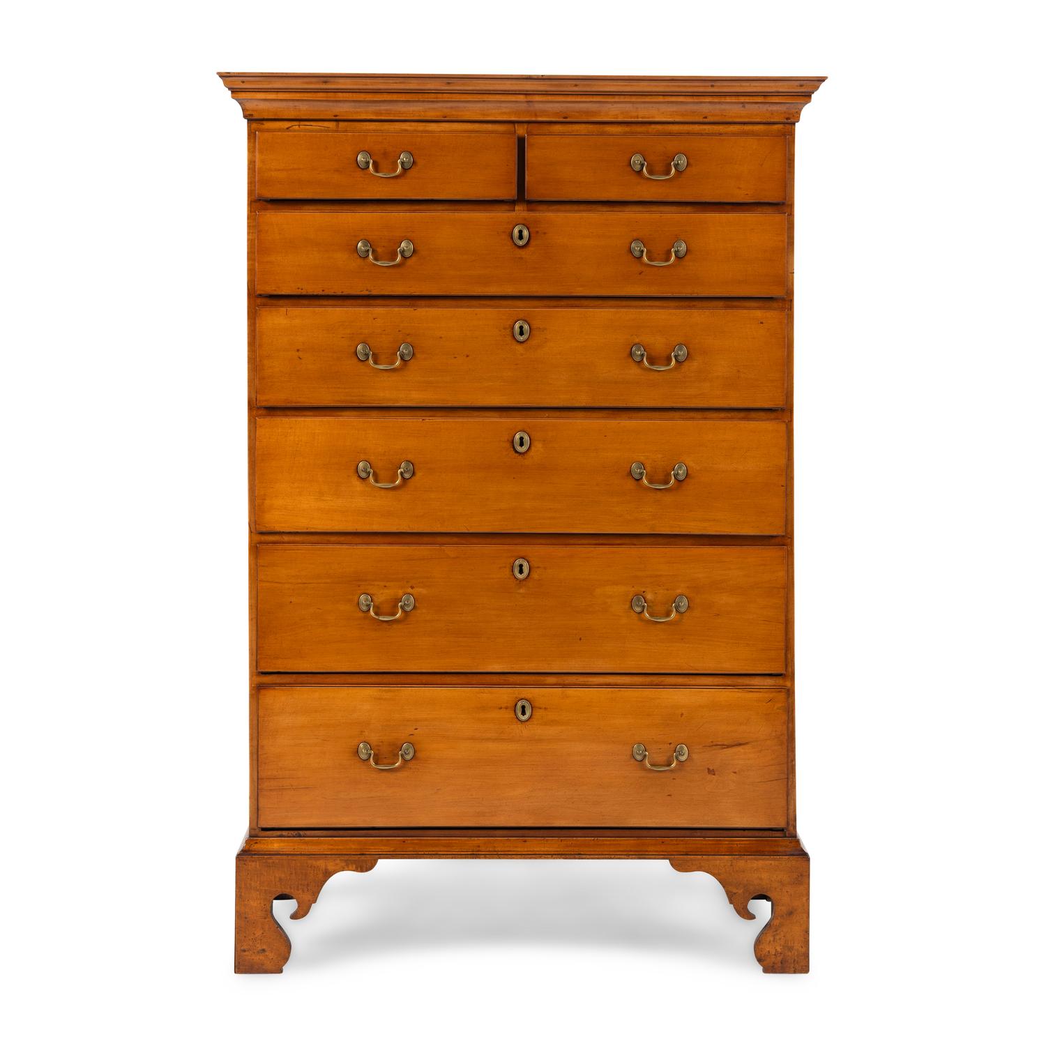 A Chippendale Maple Tall Chest of Drawers