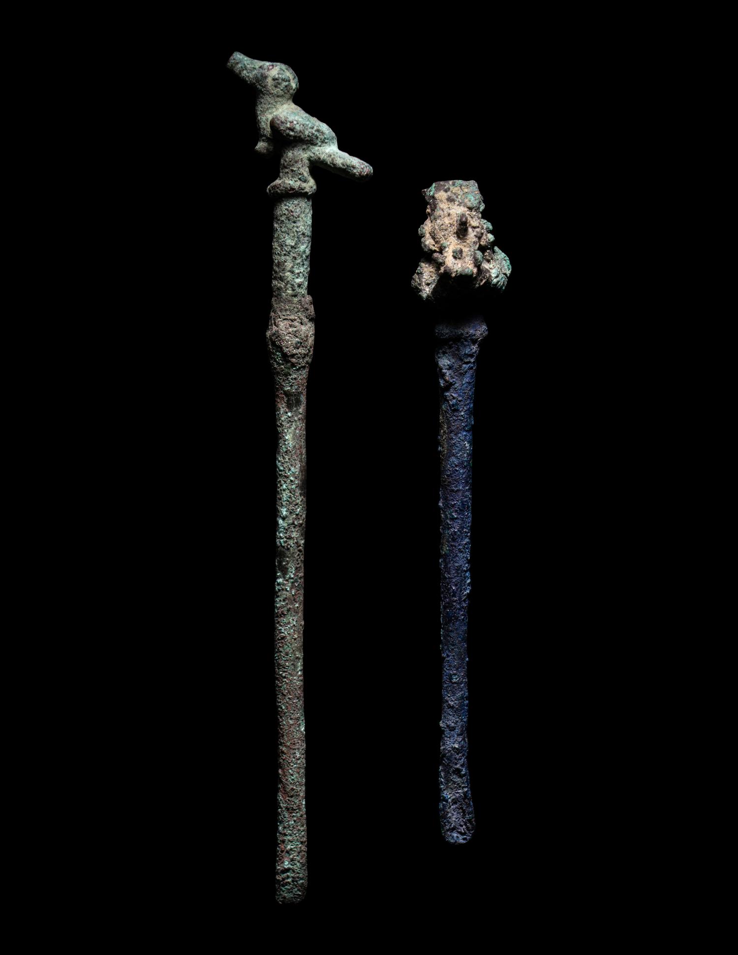 Two Moche-Chimu Coca Spoons