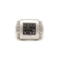 BLACK DIAMOND AND DIAMOND RING