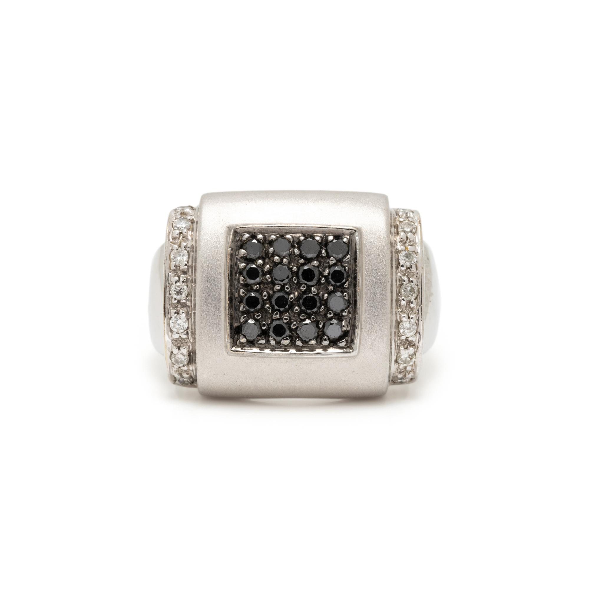 BLACK DIAMOND AND DIAMOND RING