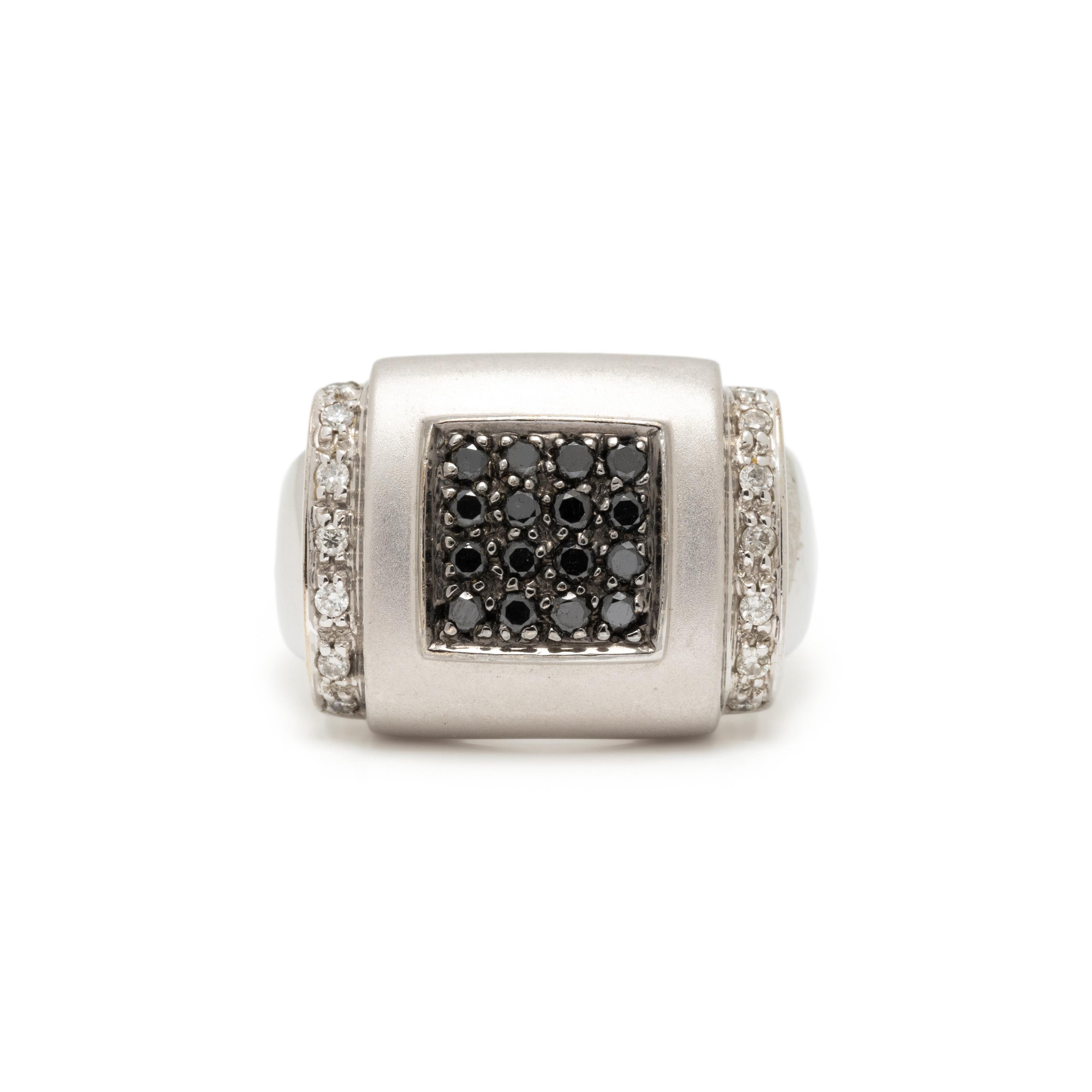 BLACK DIAMOND AND DIAMOND RING
