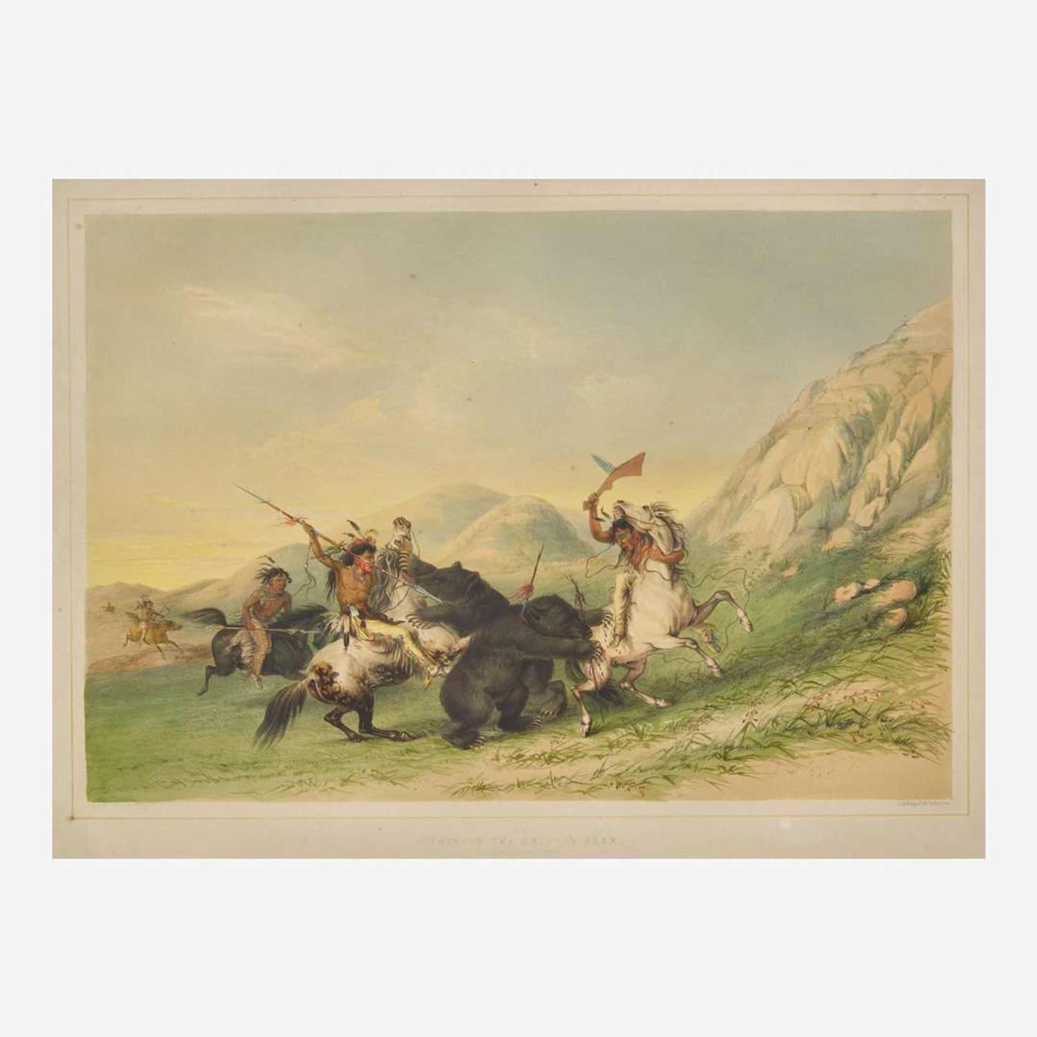 George Catlin (American, 1796-1872) Catlin's North American Indian Portfolio: Hunting Scenes and Amusements of the Rocky Mountains and Prairies of America