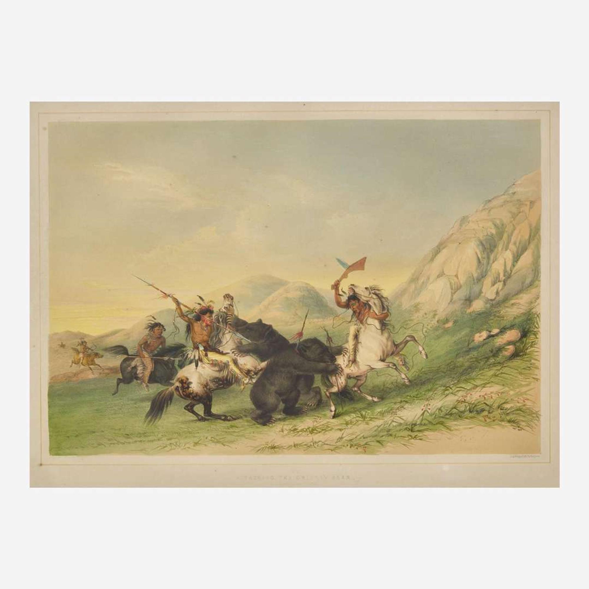 George Catlin (American, 1796-1872) Catlin's North American Indian Portfolio: Hunting Scenes and Amusements of the Rocky Mountains and Prairies of America
