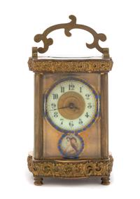 A French Brass Carriage Clock Height 5 inches. — LATE 19TH/EARLY 20TH CENTURY