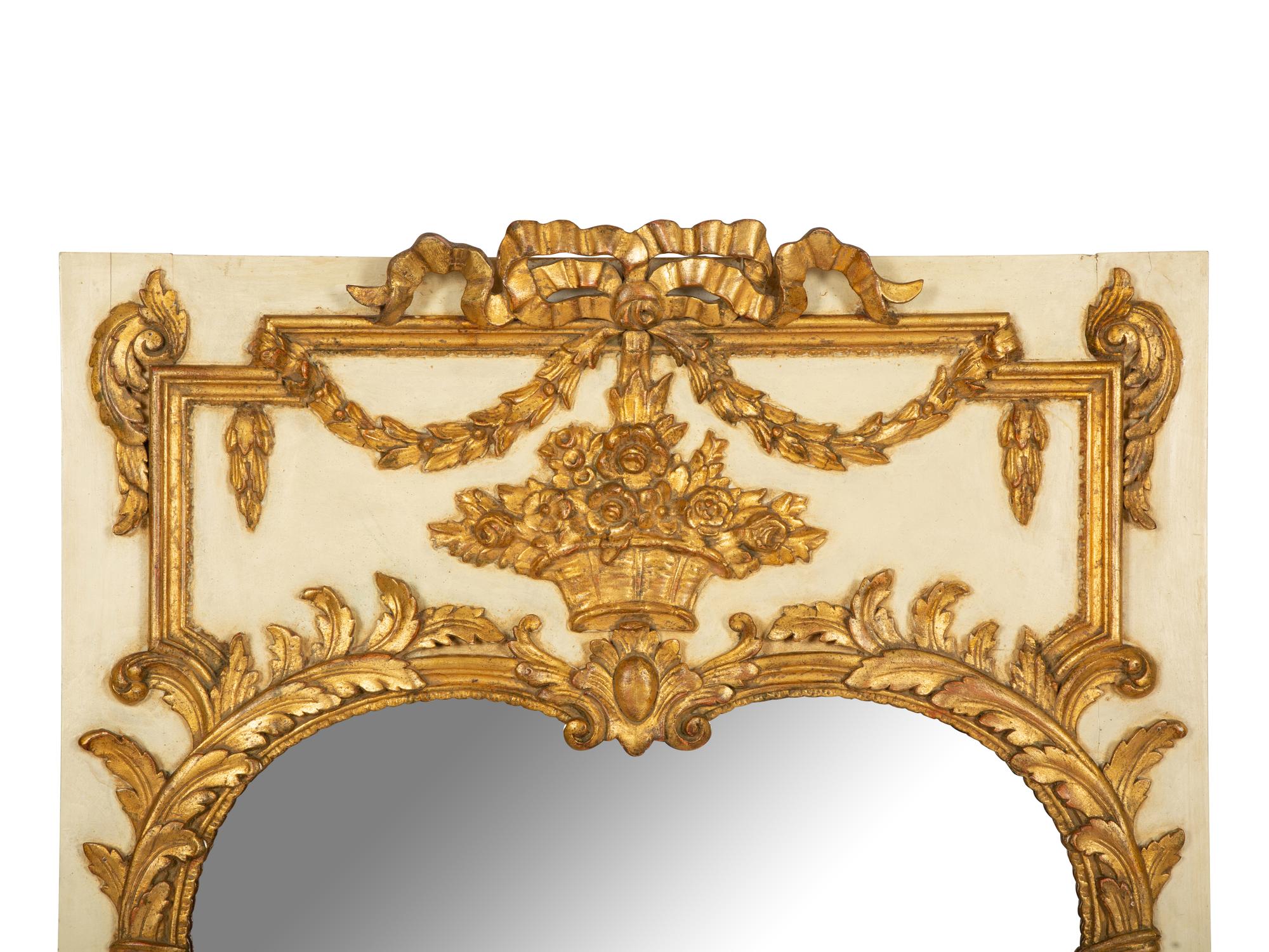 A Neoclassical Painted and Parcel Gilt Mirror — 19th/20th Century