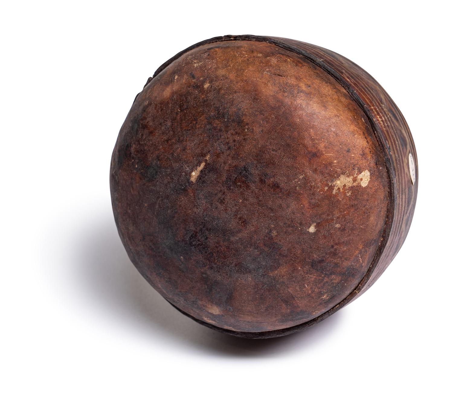 An East African Animal Painted Hide Vessel