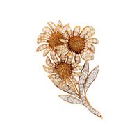 DIAMOND FLOWER BROOCH