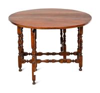 A William and Mary Style Maple Drop-Leaf Gate-Leg Table