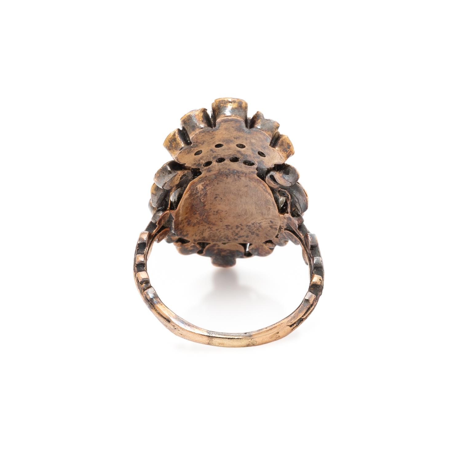 VICTORIAN, TOURMALINE AND MULTIGEM CROWN RING