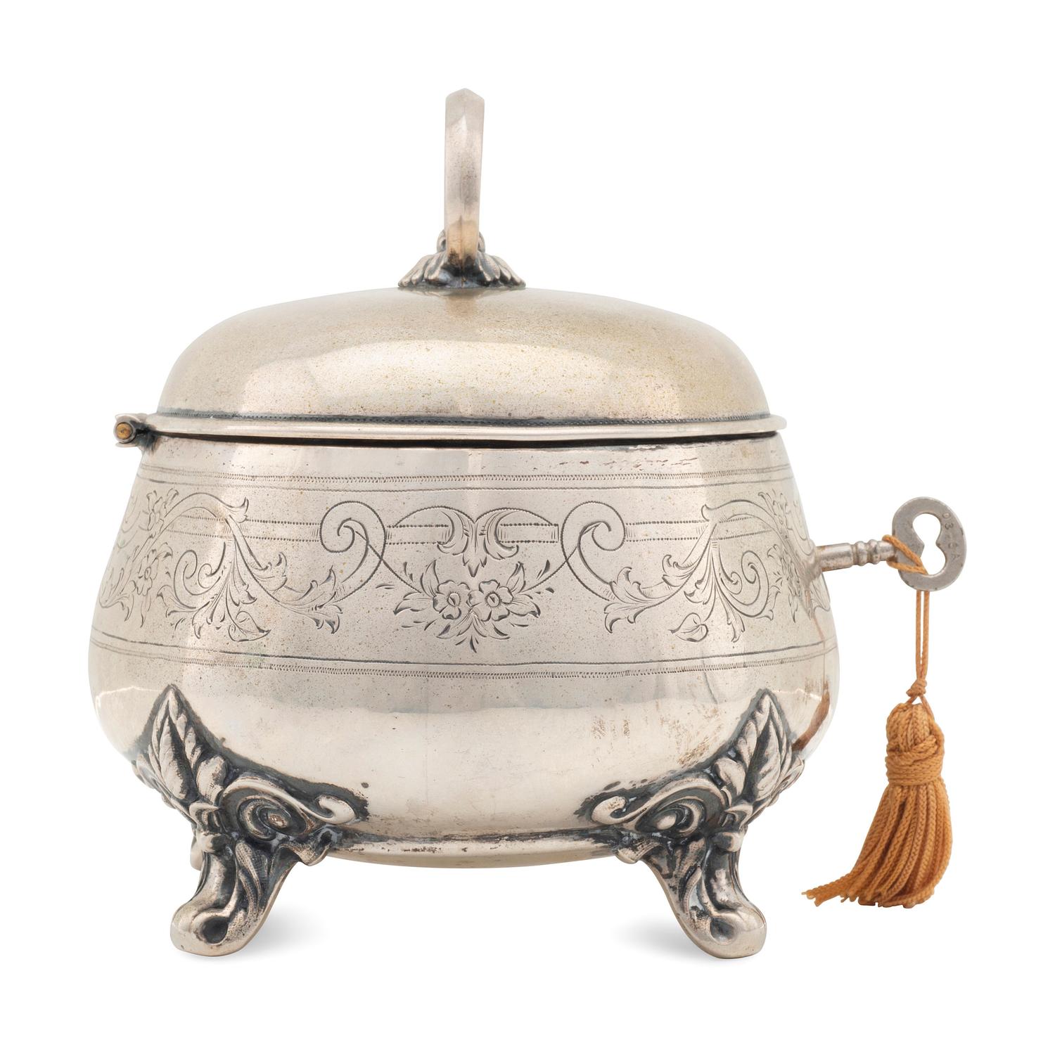 A Silver Tea Caddy