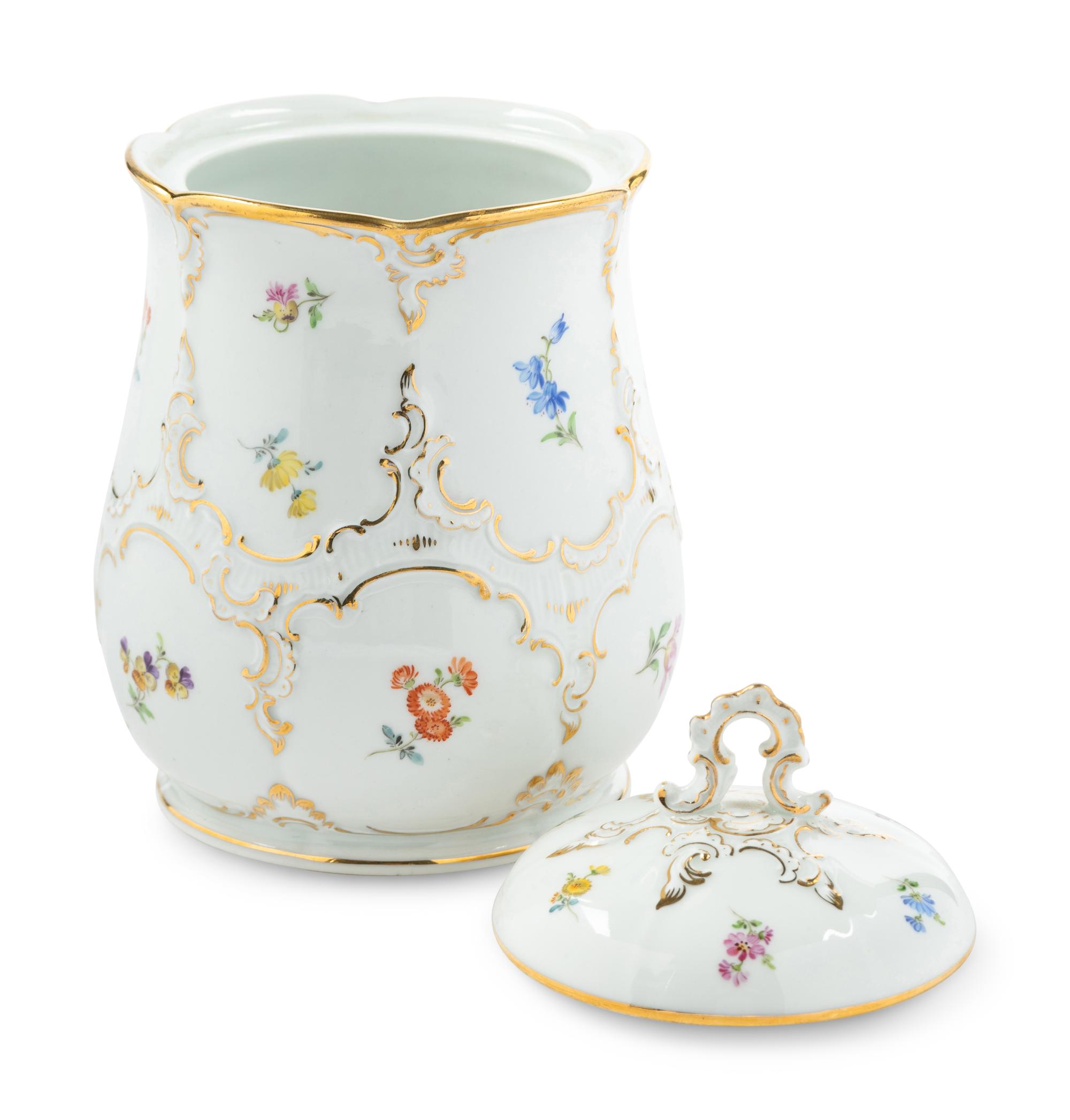 A Meissen Porcelain Covered Jar