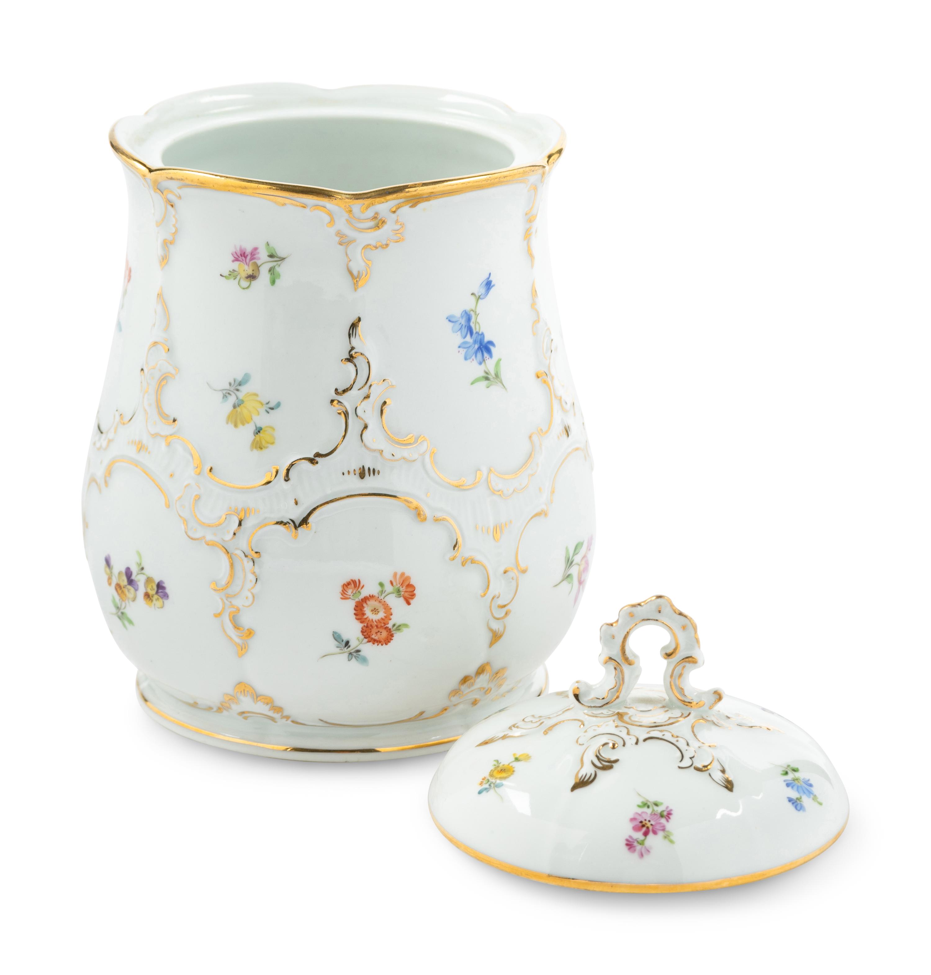 A Meissen Porcelain Covered Jar
