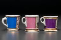 Three Grocer's Porcelain Occupation Shaving Mugs