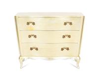 A Louis XV Style Gilt Metal-Mounted Silvered Secretaire Commode