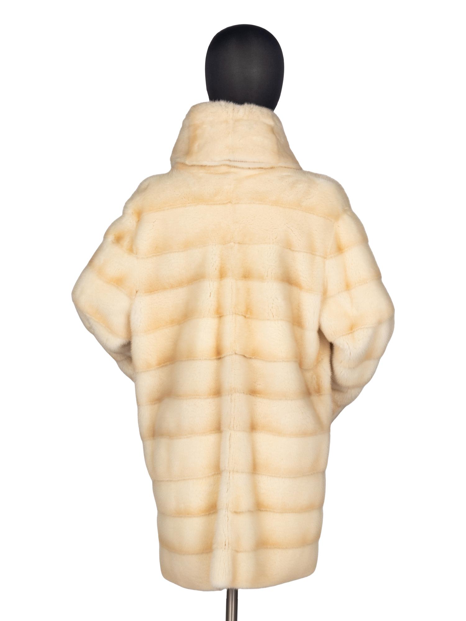 Giuliana Teso White Mink Jacket
