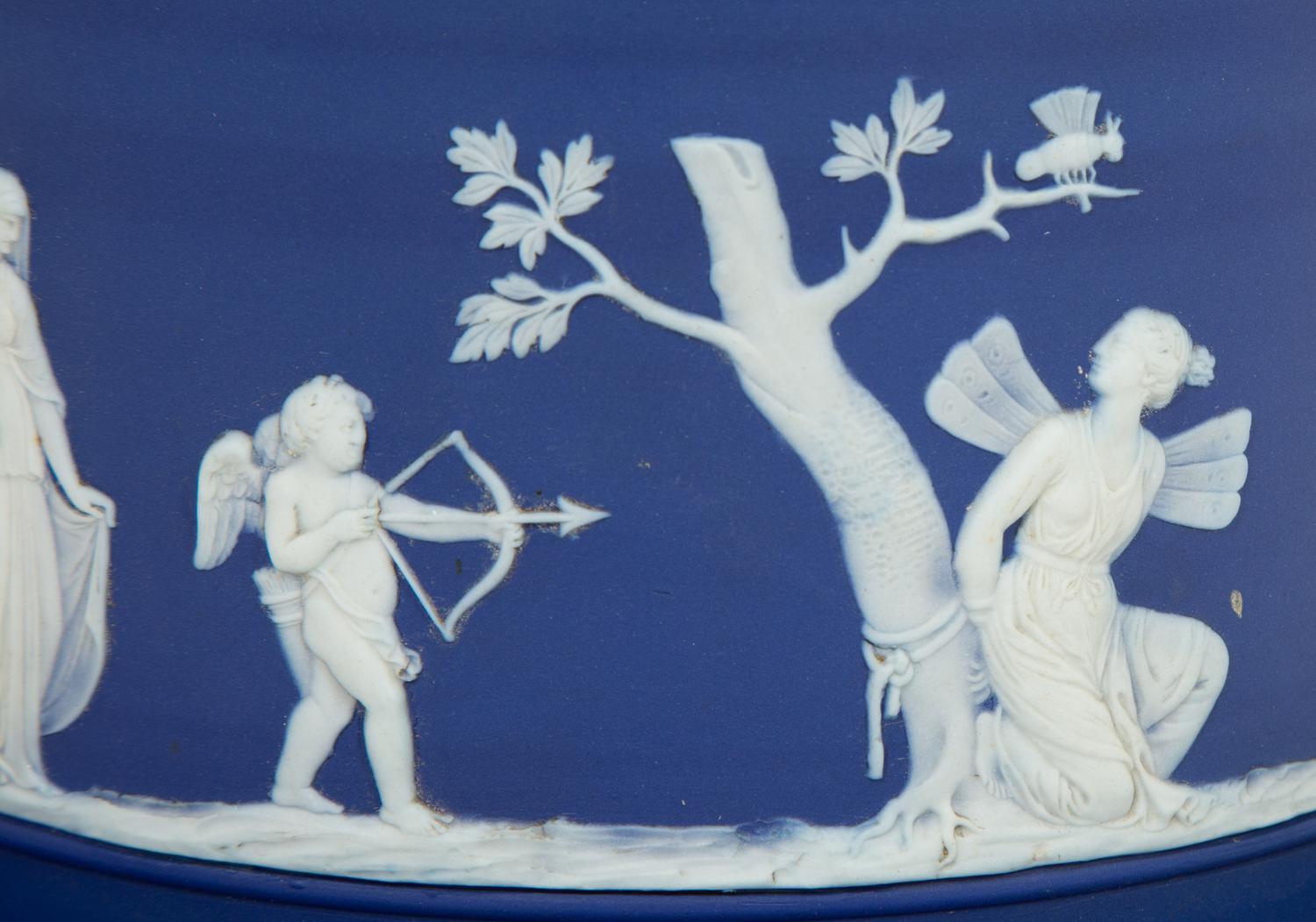 A Wedgwood Dark Blue Jasperware Cake Dome